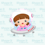 Astronaut Girl in Bubble Spaceship Cookie Cutter