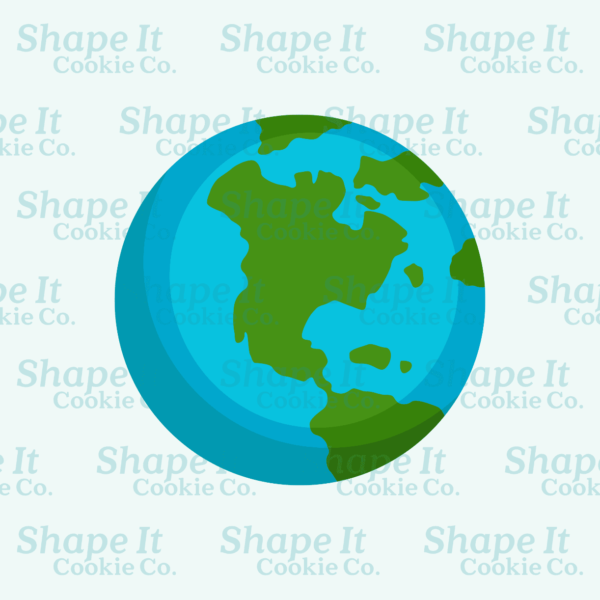 Earth - Gaia cookie cutter image for Shape It Cookie Co.