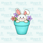 Easter Bunny in Flower Pot Cookie Cutter