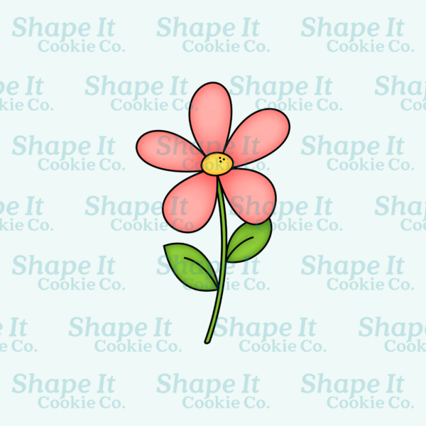 Pink spring flower cookie cutter image for Shape It Cookie Co.