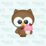 Sweet Love Owl with Cupcake Cookie Cutter