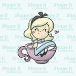 Alice Sitting on a Cup Cookie Cutter