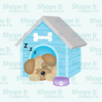 Puppy Sleeping in Dog House Cookie Cutter