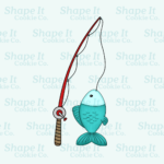 Fishing Rod & Fish Cookie Cutter