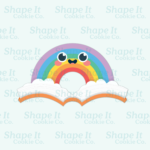 Opened Book Rainbow Cookie Cutter