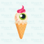 Halloween Gooey Eye Ice Cream Cone Cookie Cutter