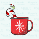 Candy Cane in Christmas Mug Cookie Cutter