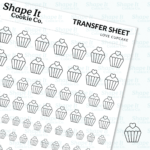 Love Cupcake Transfer Sheet