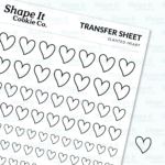 Slanted Heart Transfer Sheet