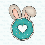 Donut with Curved Bunny Ears Cookie Cutter