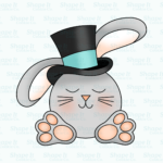 Bunny Frame with Top Hat Cookie Cutter