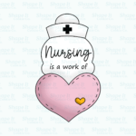 "Nursing is a Work of Heart" Plaque Cookie Cutter