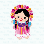 Muñeca with Ribbon Headband Cookie Cutter