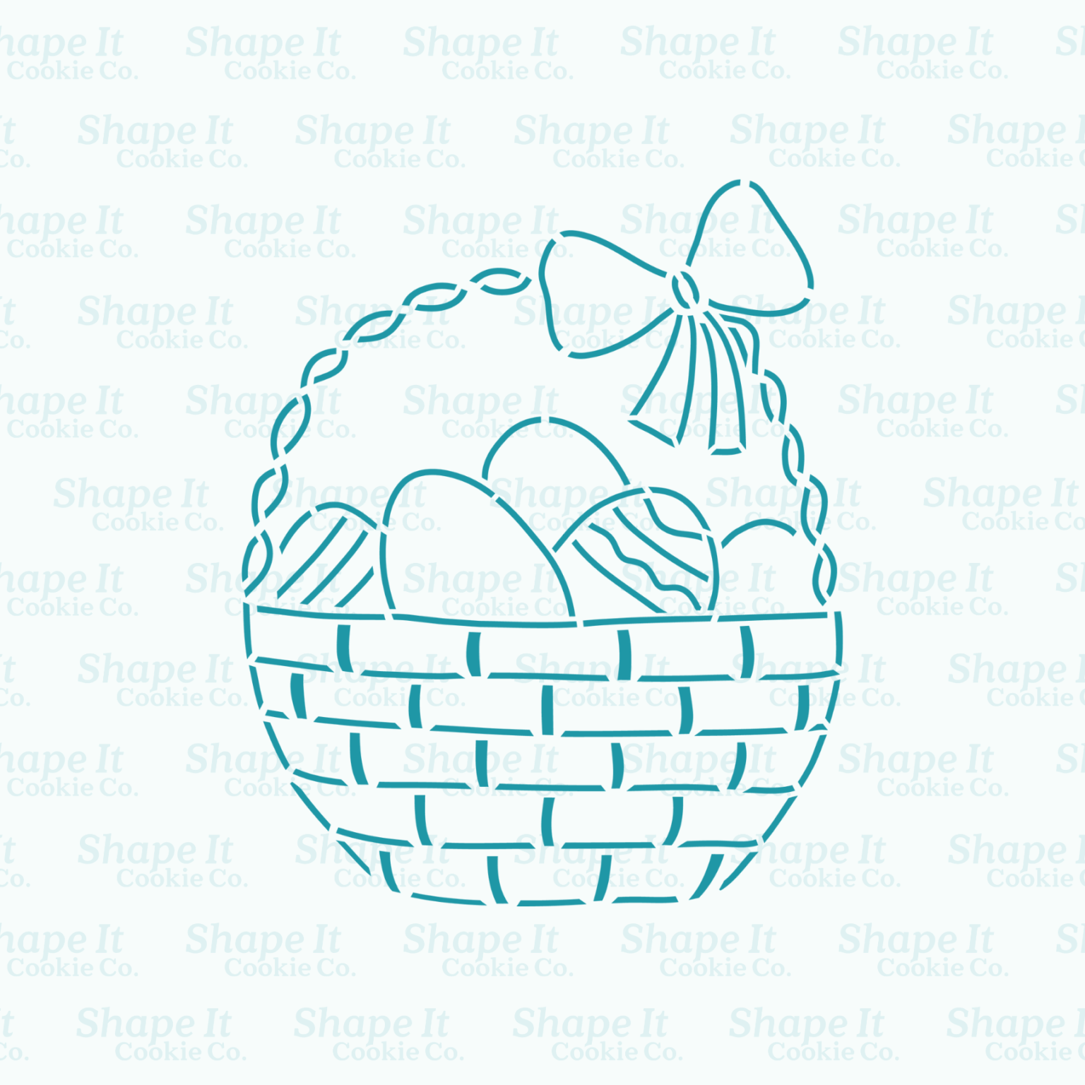 Easter Basket PYO Stencil - Shape It Cookie Co.