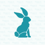 Traditional Bunny Silhouette Stencil