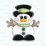 Snowman with Top Hat Cookie Cutter