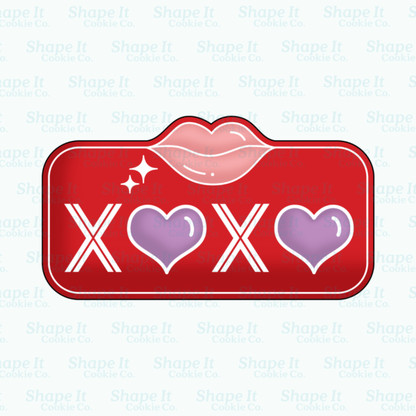 XOXO Valentine Lips Cookie Cutter - Image 3