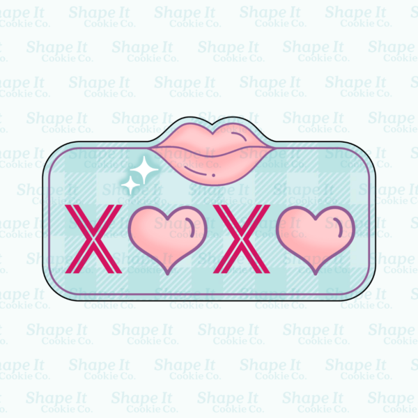 XOXO Valentine Lips Cookie Cutter